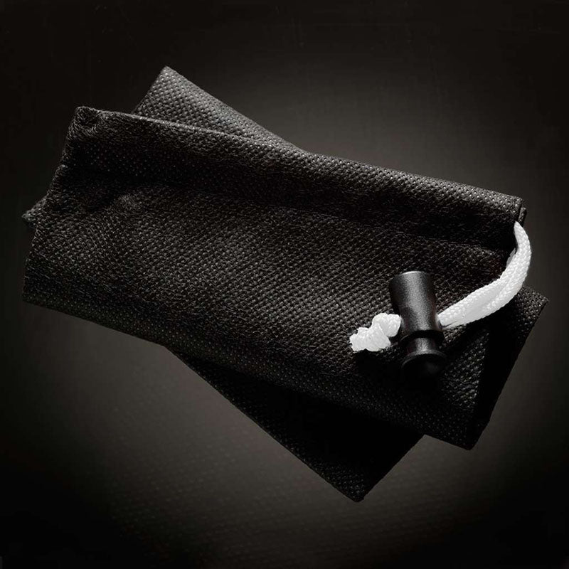 MaleEdge Basic Kit - Penis Enlarger Kit in Case black carry pouch with a drawstring closure.