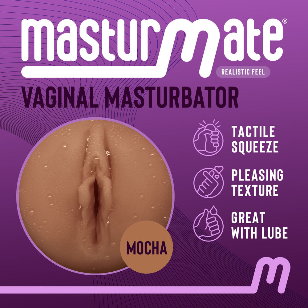 Masturmate - Vagina - Mocha -  Vagina Stroker for ultimate satisfaction and realistic feel.