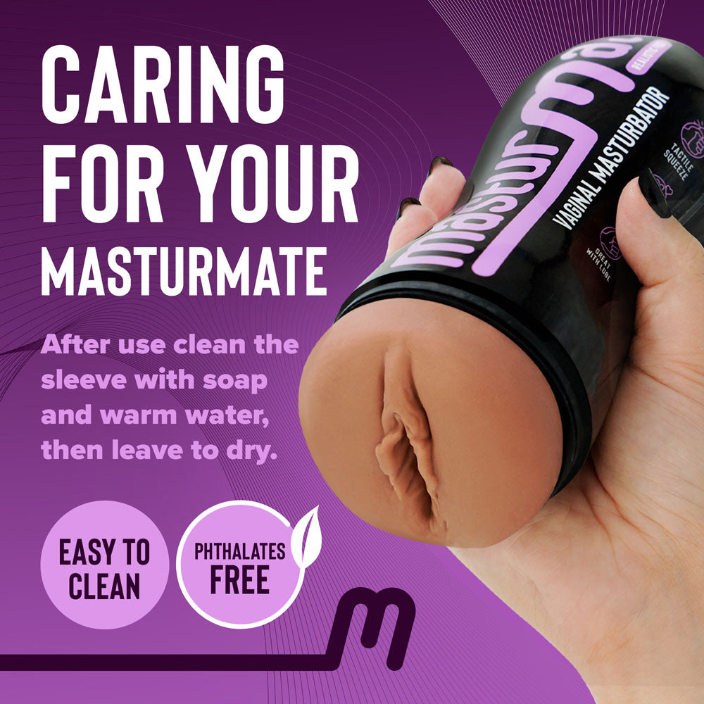 Caring for your Masturmate - Vagina - Mocha - Vagina Stroker, easy to clean and phthalates free.