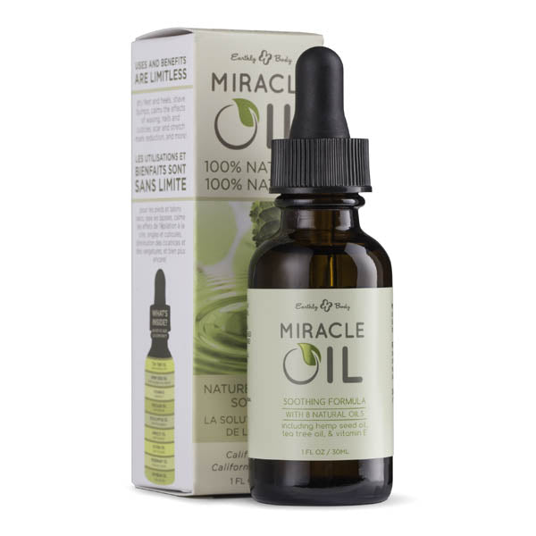 Miracle Oil - Skin Soothing Oil with Hemp Seed - 30 ml Dropper Bottle in packaging for natural skin care.