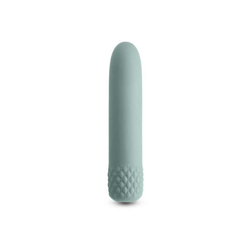 Lust-n-Dreams - Mambo - Sage - 12.2 cm USB Rechargeable Bullet vibrator in soft teal silicone.