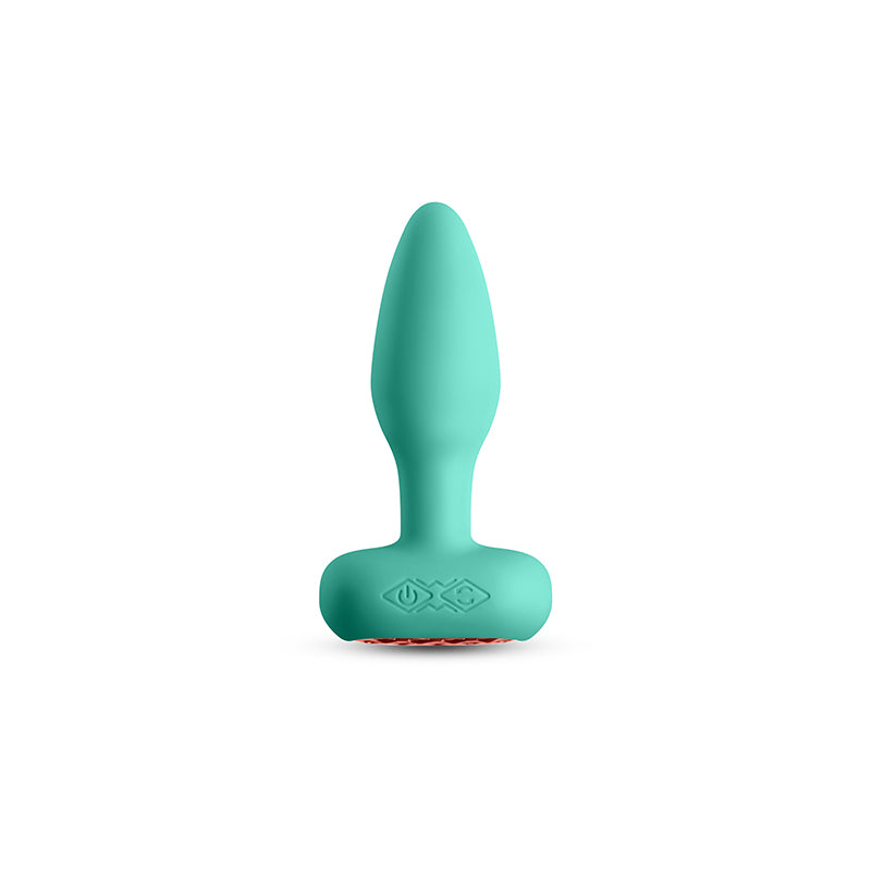 Techno - Prism - Teal 10.9 cm USB Rechargeable Butt Plug with App Control, premium silicone, 16 functions, water resistant.