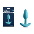 Techno - Trance - 10.9 cm USB Rechargeable Butt Plug with App Control, featuring plush silicone design and app functionality.