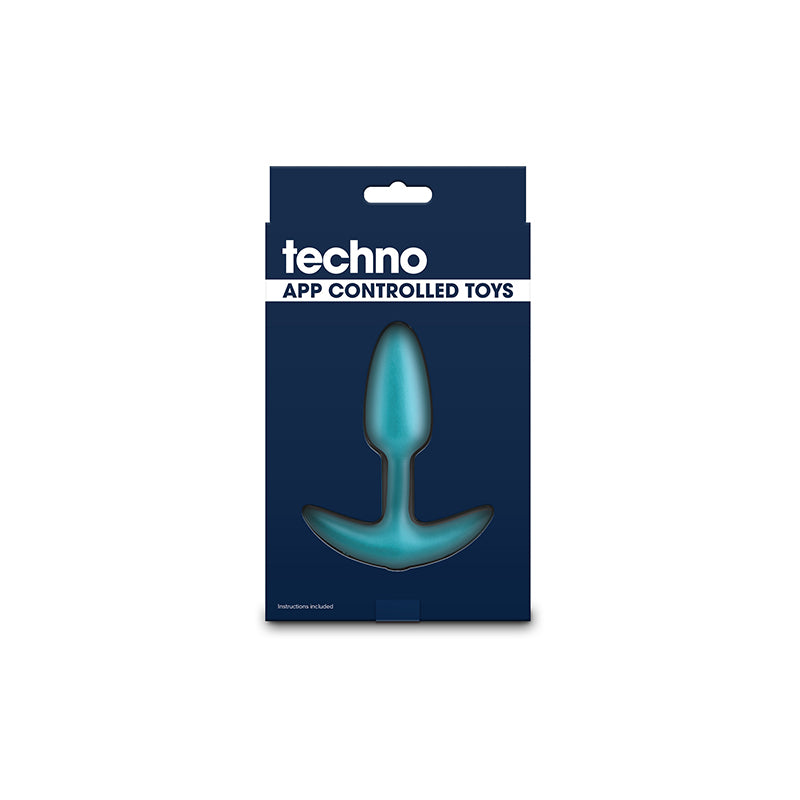 Techno - Trance - 10.9 cm USB Rechargeable Butt Plug with App Control packaging for intimate essentials.