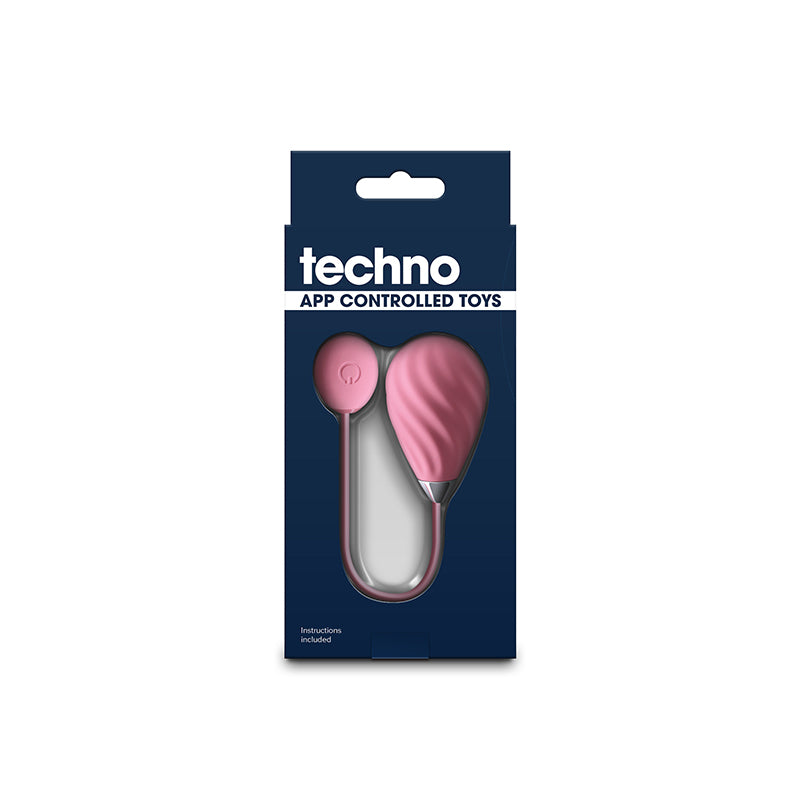 Techno - Kandi -  USB Rechargeable Vibrating Egg with App Control packaging showcasing its features and design.