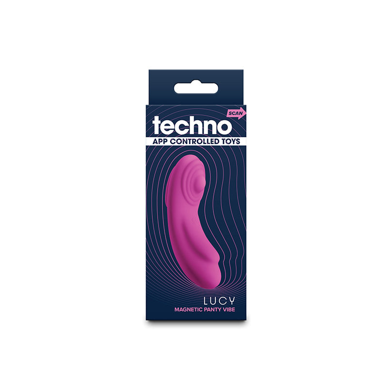 Techno - Lucy - Magenta - Magenta USB Rechargeable Panty Vibrator with App Control packaging image.