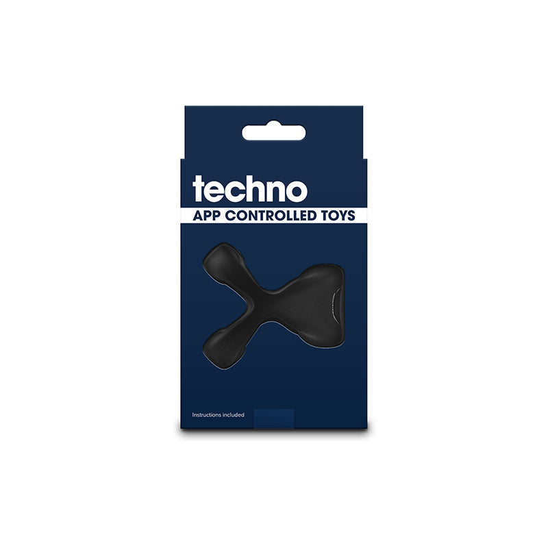 Techno - Strobe -  -  USB Rechargeable Vibrating Cock Ring with App Control packaging design.