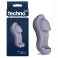 Techno - Molly - Grey USB Rechargeable Finger Stimulator with App Control in packaging, designed for intimate essentials for her.