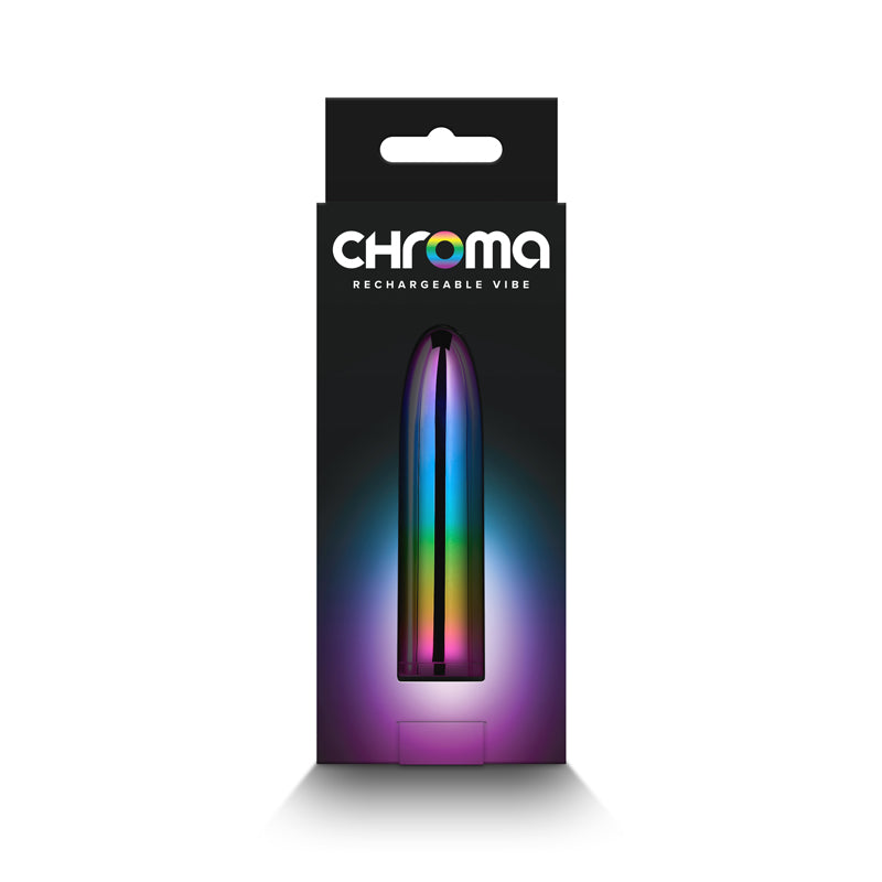 Chroma Petite Bullet - Multicolour - Multicoloured 8.7 cm USB Rechargeable Bullet packaging with vibrant colors.