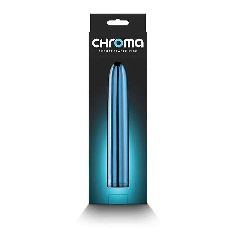 Chroma - Teal - Metallic Teal 17 cm USB Rechargeable Vibrator NS Novelties Discreet Intimate Essentials.