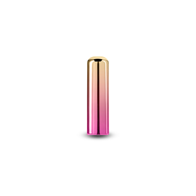 Chroma Sunrise - Small - Metallic Pink/Gold 6.8 cm USB Rechargeable Bullet, elegant design for intimate essentials for her.