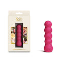 X & O's Embrace rose silicone rechargeable bullet vibrator in packaging, 9.9 cm, waterproof, compact design.