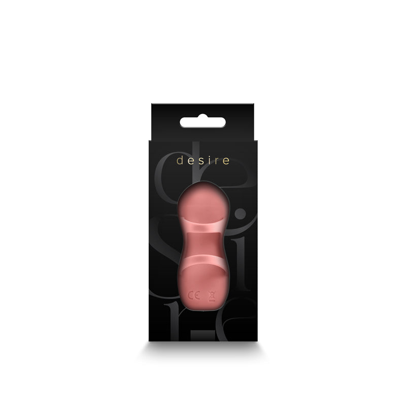 Desire - Fingerella -  -  USB Rechargeable Finger Stimulator packaging with sleek design in pink and black.