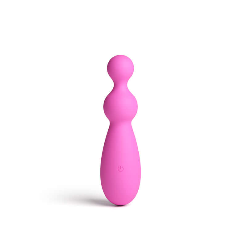 Pretty in Petal 15.5 cm USB rechargeable silicone vibrator in pink with digital display and waterproof design.