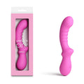 Pretty in Pink Peony, a 19.8 cm USB rechargeable G-spot vibrator in vibrant pink, showcasing ergonomic design and packaging.