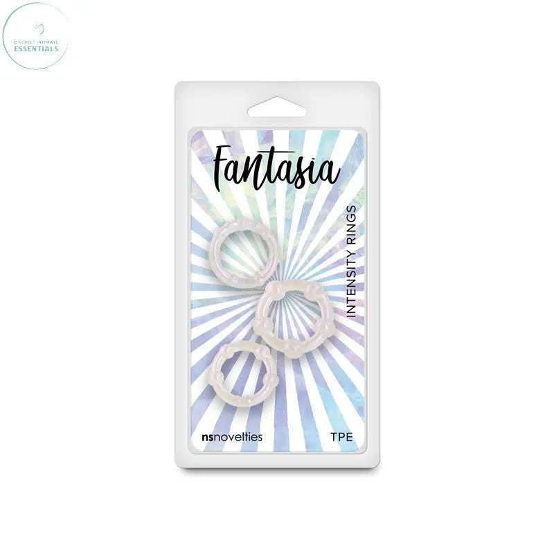 Affordable quality Fantasia - Intensity Rings - Pearl - Pearlescent Beaded Cock Rings - Set of 3 Sizes  from NS Novelties by Discreet Intimate Essentials with Discreet Delivery 