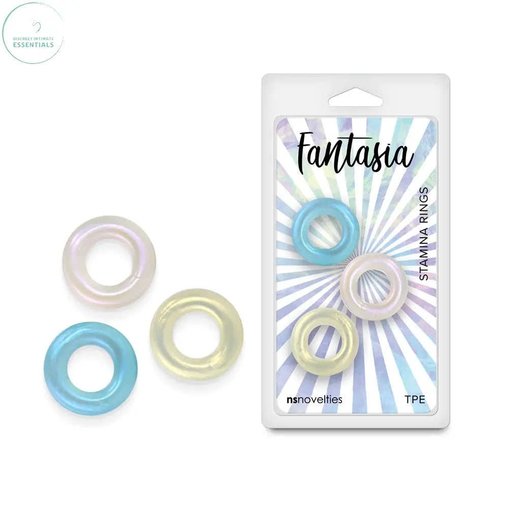 Affordable quality Fantasia - Stamina Rings - Multicolour -  Cock Rings - Set of 3  from NS Novelties by Discreet Intimate Essentials with Discreet Delivery 