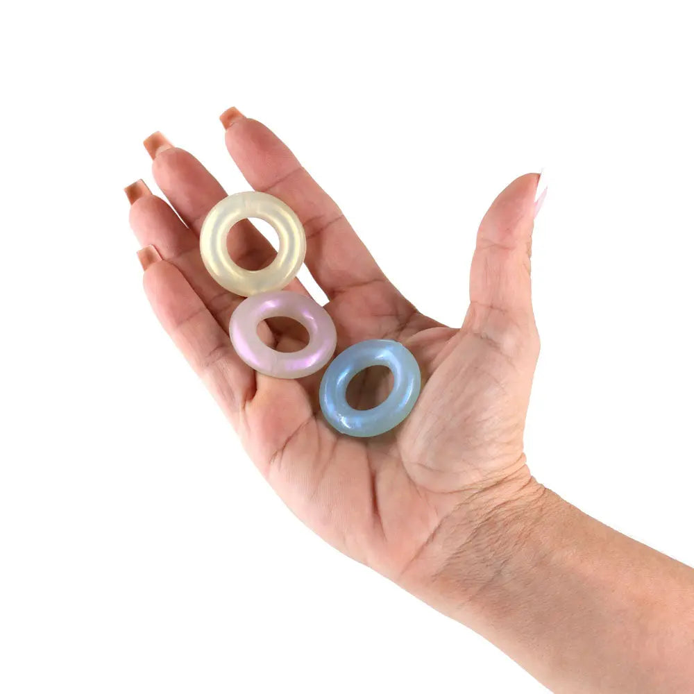 Affordable quality Fantasia - Stamina Rings - Multicolour -  Cock Rings - Set of 3  from NS Novelties by Discreet Intimate Essentials with Discreet Delivery 