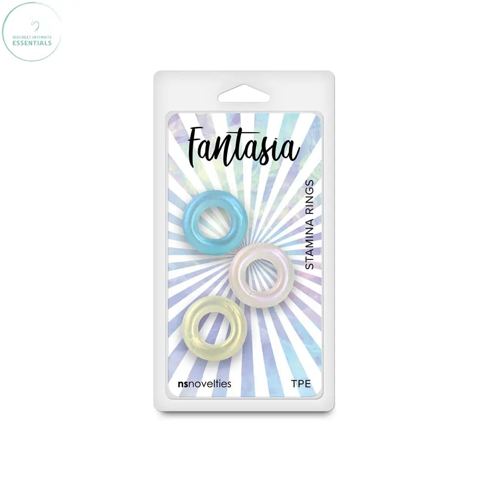 Affordable quality Fantasia - Stamina Rings - Multicolour -  Cock Rings - Set of 3  from NS Novelties by Discreet Intimate Essentials with Discreet Delivery 