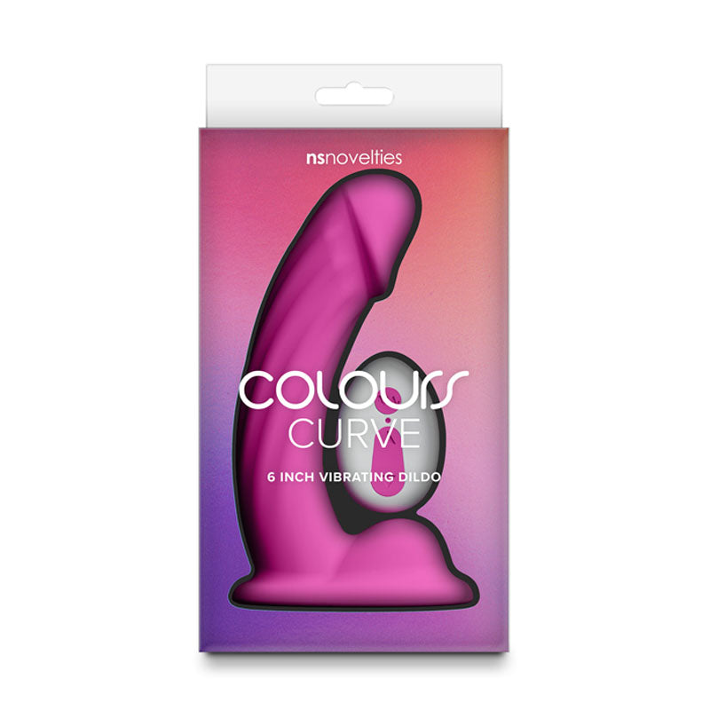 Colours Curve - Vibrating 6'' Dildo -  -  16.4 cm USB Rechargeable Vibrating Dildo with Wireless Remote packaging design