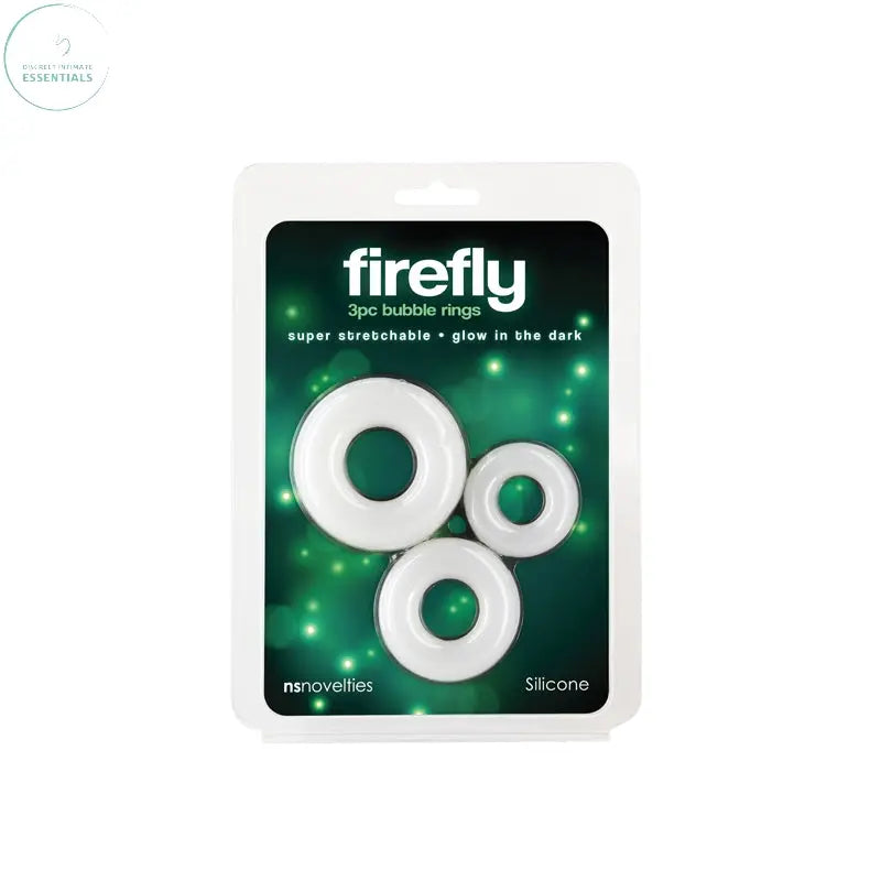 Affordable quality Firefly - 3pc Bubble Rings -  - Glow in Dark Cock Rings - Set of 3 Sizes  from NS Novelties by Discreet Intimate Essentials with Discreet Delivery 