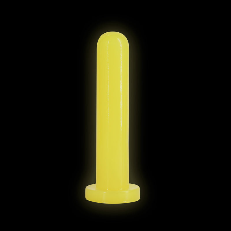 Firefly - Thrill -  - Large - Glow in Dark  19.3 cm Large Dildo in vibrant yellow color, glowing against a dark background.