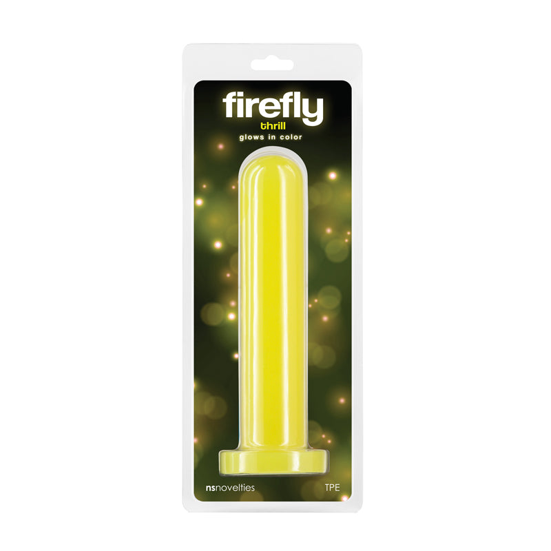 Firefly - Thrill -  - Large - Glow in Dark  19.3 cm Large Dildo in yellow packaging, glow in the dark feature.