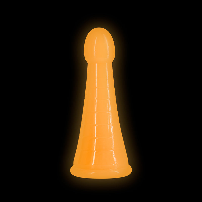 Firefly - Phoenix - Orange - Glow in Dark Orange 19.2 cm Dildo displayed against a dark background.