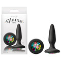 Glams Mini -  8.4 cm (3.3'') Butt Plug with Sparkling Gem in packaging, showcasing the vibrant gem design.