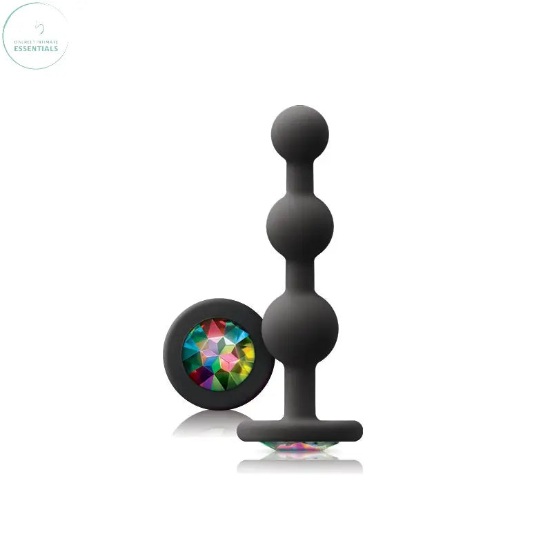Affordable quality Glams Ripple - Rainbow Gem -  -  11.4 cm Butt Plug with Rainbow Gem Base  from NS Novelties by Discreet Intimate Essentials with Discreet Delivery 