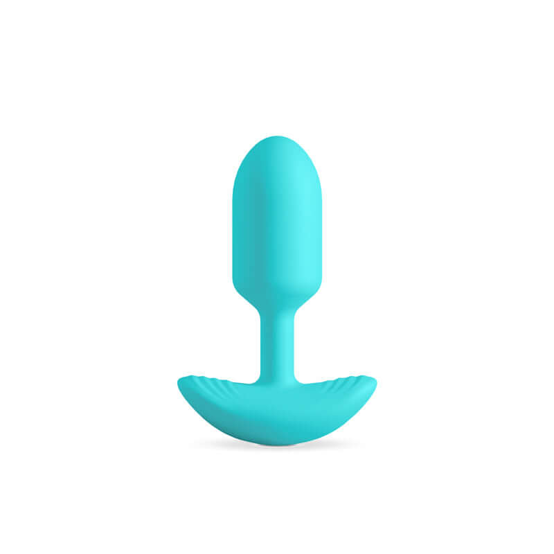 INYA Pulse - Teal 11 cm USB Rechargeable Vibrating Butt Plug in a vibrant teal color on a white background.