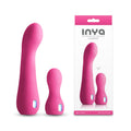 INYA Couplet -  -  USB Rechargeable Vibrators - Set of 2 Sizes, featuring a pink curved vibrator and bullet, ideal for intimate essentials.
