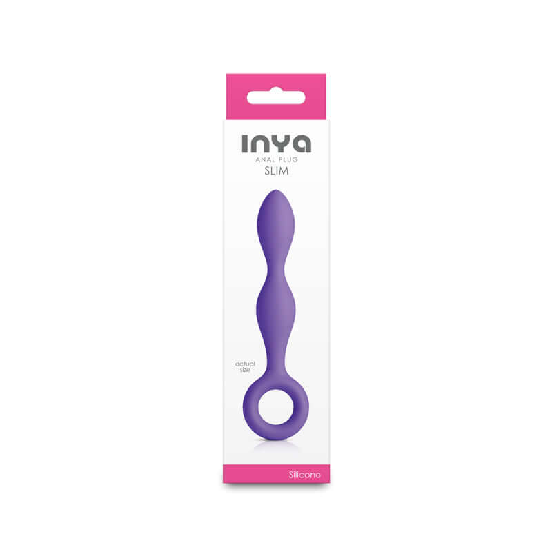 INYA Slim anal plug for beginners, made of plush silicone, designed for comfort and control.