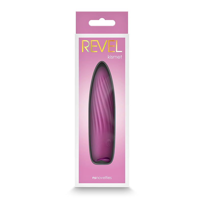 Revel Kismet -  -  11.8 cm USB Rechargeable Vibrator in packaging, showcasing intimate essentials for her.