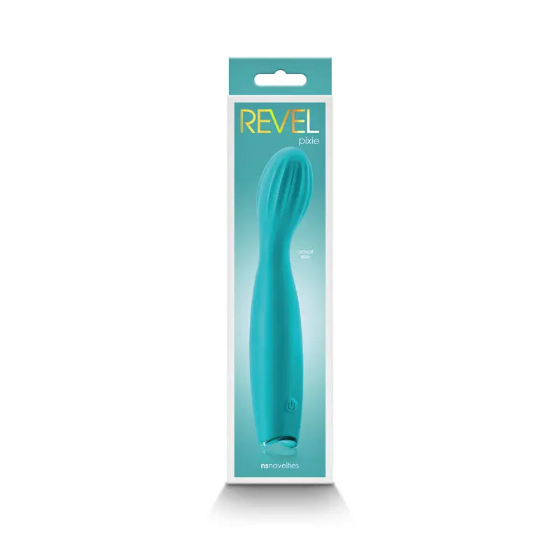 Revel Pixie - Teal - Teal 17.3 cm USB Rechargeable Vibrator NS Novelties Discreet Intimate Essentials.