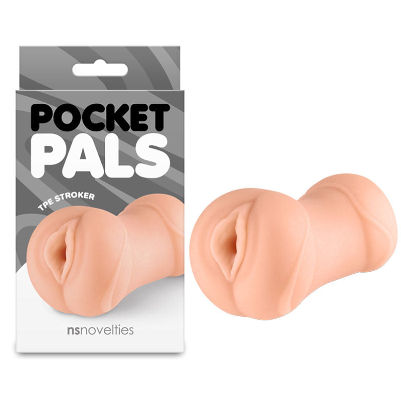 Pocket Pals Vagina Stroker - Tan - Tan Vagina Stroker with body-safe TPE for intense satisfaction.