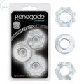 Affordable quality Renegade Chubbies - Clear Cock Rings - Set of 3  from NS Novelties by Discreet Intimate Essentials with Discreet Delivery 