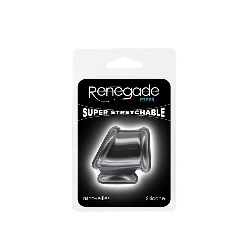 Renegade Piper -  -  Cock & Balls Tube packaging featuring super stretchable silicone design.