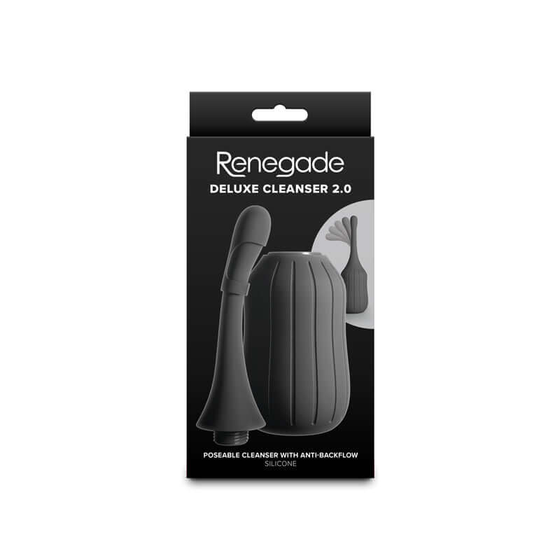 Renegade Deluxe Cleanser 2.0 - unisex intimate hygiene douche with anti-backflow design and silicone material.
