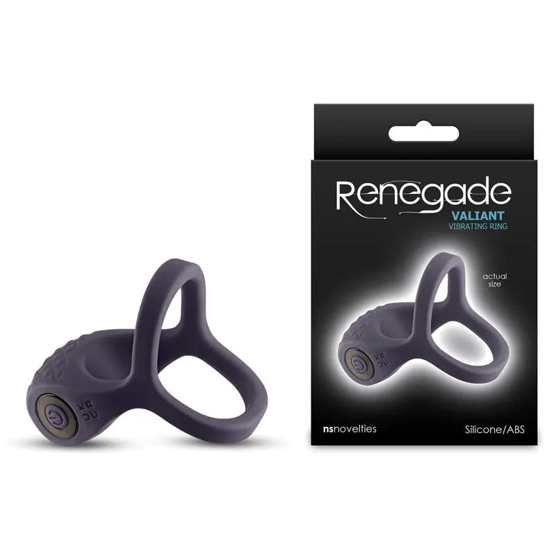 Renegade Valiant - Grey - Grey USB Rechargeable Cock Ring NS Novelties Discreet Intimate Essentials.