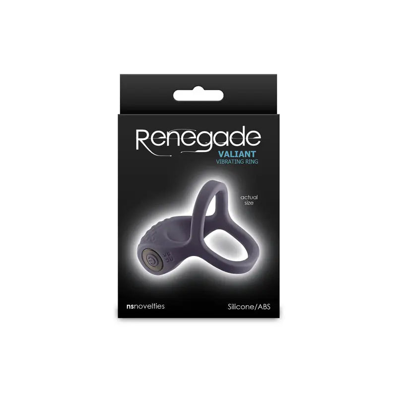Renegade Valiant - Grey - Grey USB Rechargeable Cock Ring NS Novelties Discreet Intimate Essentials.