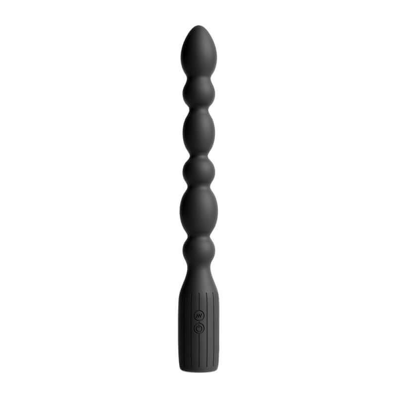 USB rechargeable vibrating anal beads by Renegade, 28.8 cm long, body-safe silicone, with multiple motors for stimulation.