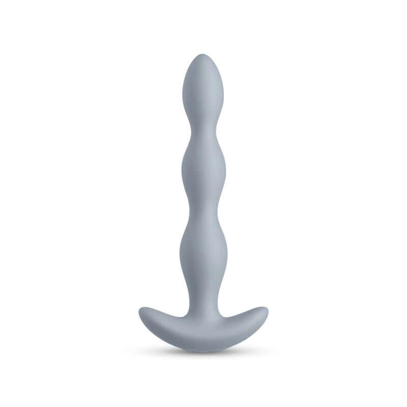 Renegade Vantage - Grey 20.6 cm USB rechargeable vibrating anal beads for smooth stimulation.