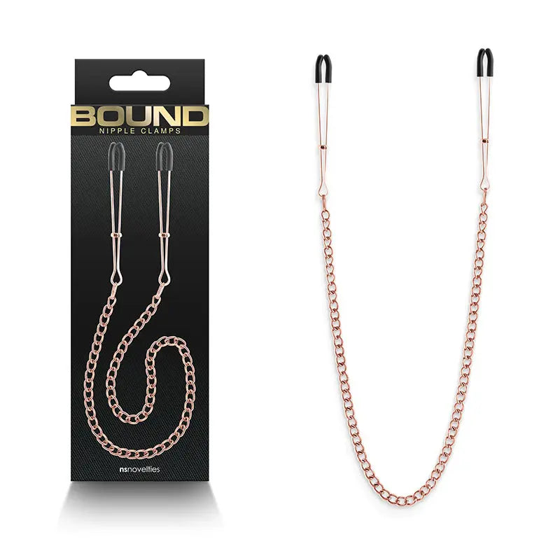 Bound Nipple Clamps - DC3 -  -  Nipple Clamps with Chain NS Novelties Discreet Intimate Essentials.