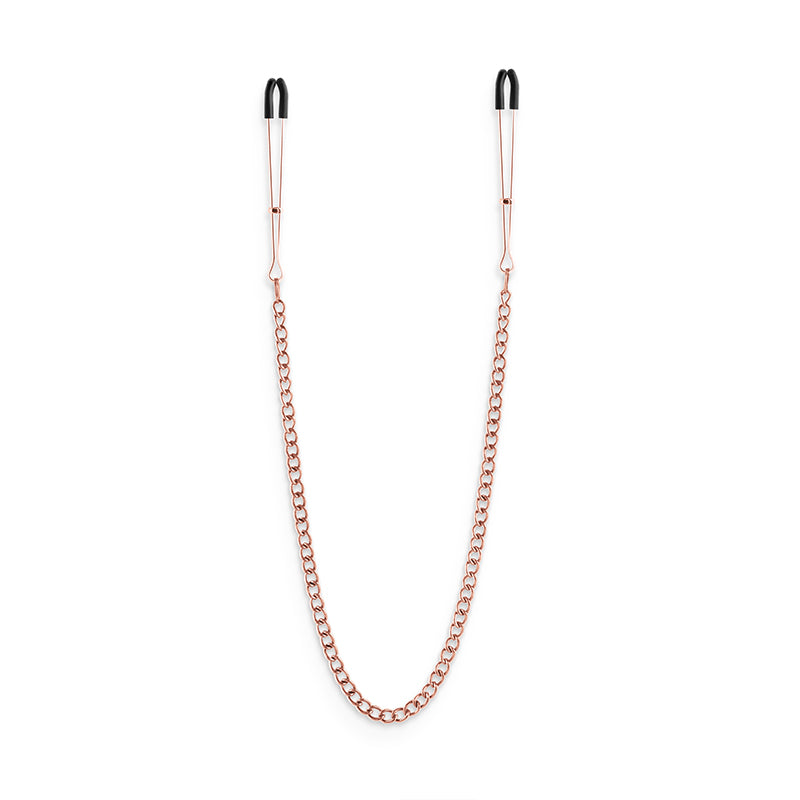 Bound Nipple Clamps - DC3 -  -  Nipple Clamps with Chain featuring silicone tips for comfort and adjustable fit.