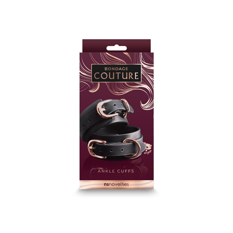 Bondage Couture Ankle Cuffs -  -  Restraints packaging featuring elegant design and durable materials.