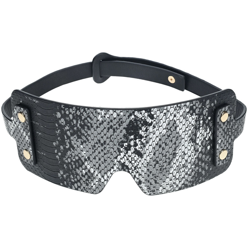 OUCH! Florence Collection - Blindfold - Eye Restraint featuring stylish snake skin design and adjustable strap for ultimate comfort.