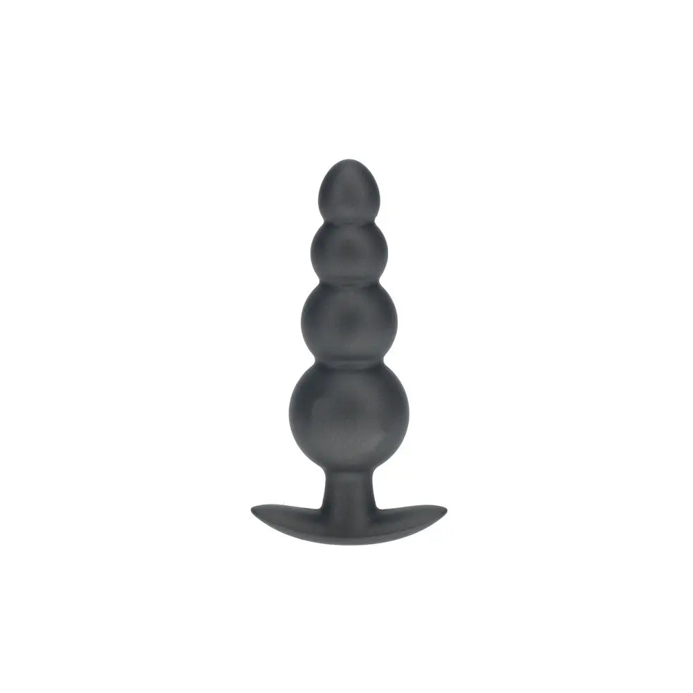 OUCH! Beaded Anal Plug - Gun Metal - Gun Metal Grey 11.7 cm Butt Plug Shots Toys Discreet Intimate Essentials.