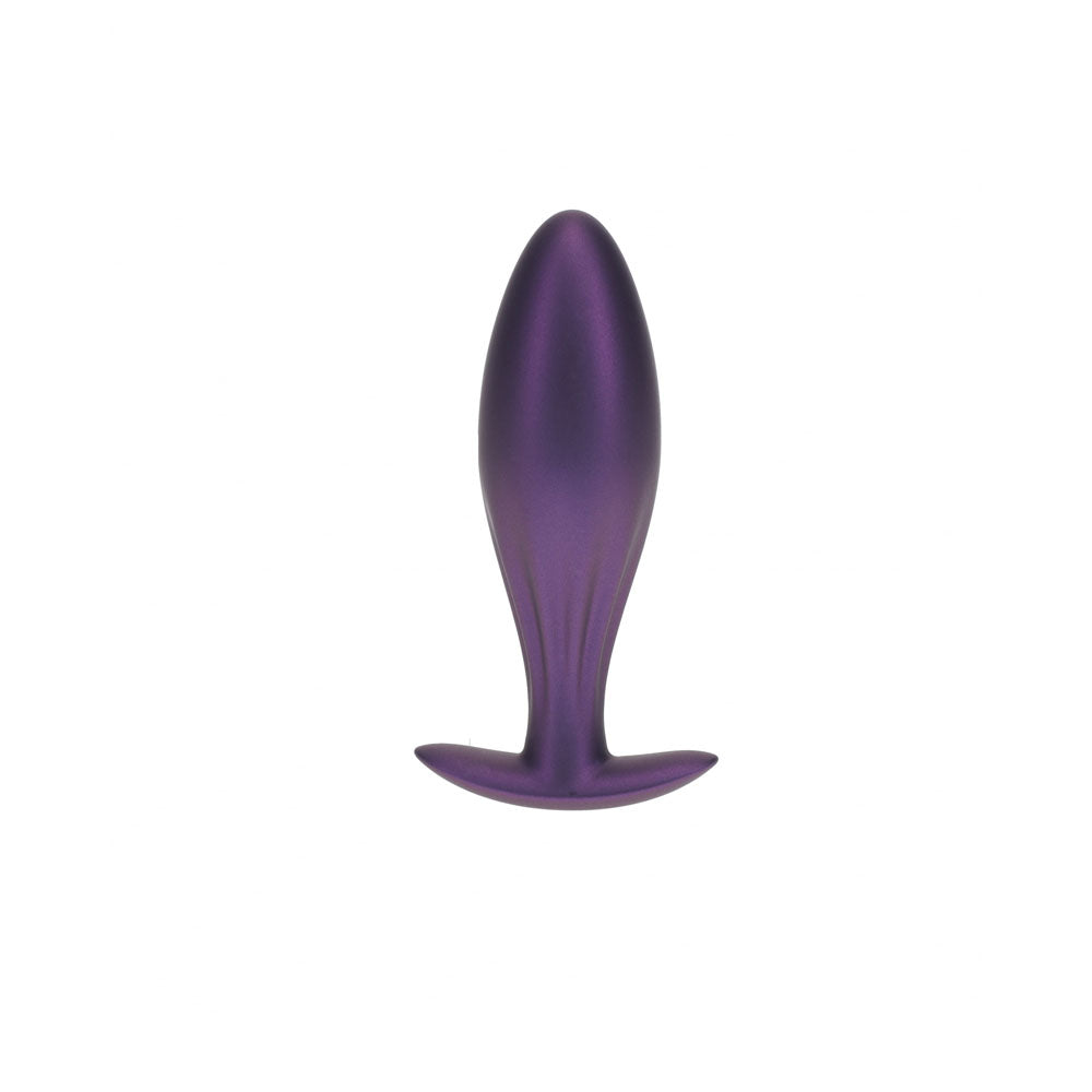 OUCH! Oval Anal Plug - Metallic  - Metallic  11.7 cm Butt Plug in a sleek purple finish.