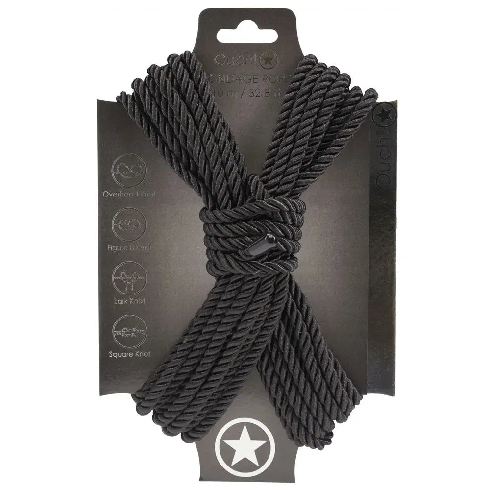 OUCH! Bondage Rope - 10 M -  -  Nylon Bondage Rope - 10 metre Length Shots Toys Discreet Intimate Essentials.